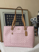 Coach Signature Tote Bag in Pink