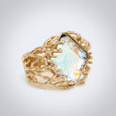 Cuff Aurbo Diamond Crystal Gold Coral Bracelet