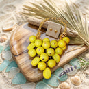 Chunky Yellow Crackle Bead Chainmaille Bib Necklace