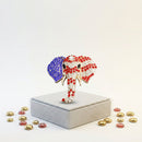 USA Patriotic Gold Elephant Head Brooch Pin
